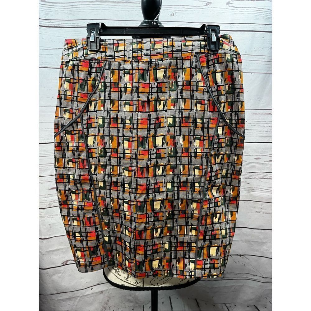 Darling Geometric Print Pencil Skirt Women Size L Zipper‎ Closure